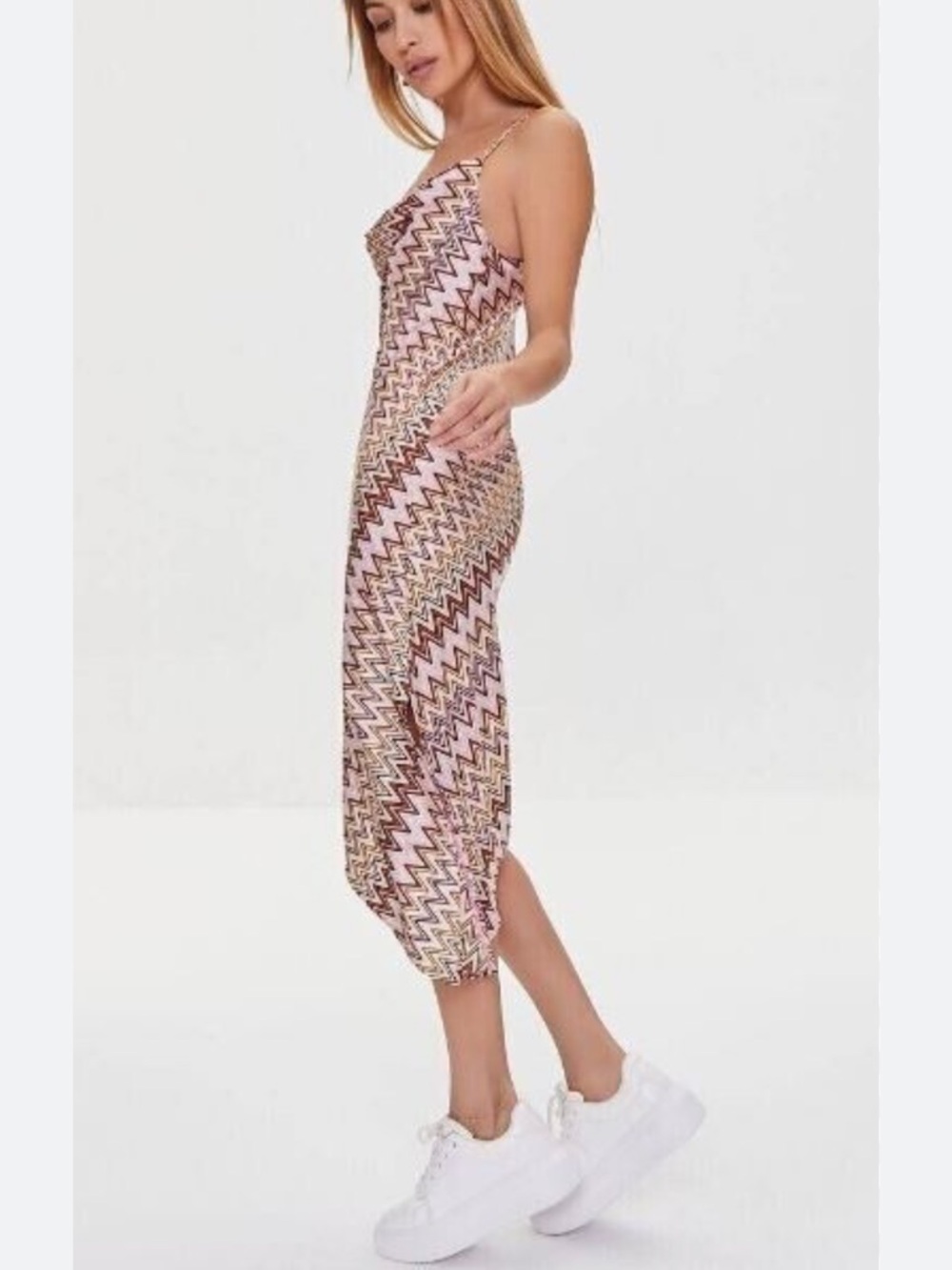 Forever 21 Chevron Midi Slip Dress